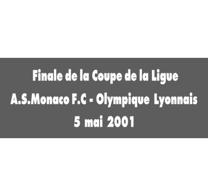 Finale Coupe de la ligue 2001