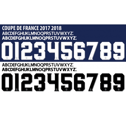 French cup white numbers 2017-18